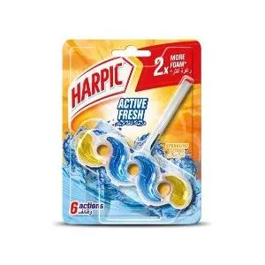 Harpic Harpic Active Fresh Sparkling Citrus Toilet Cleaner Rim Block, 35g