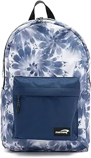 Mintra Unisex School Bags 2 Pocket With Laptop Pocket - Printed Pressed Blue, 18 L (29 X 12 X 42 Cm)