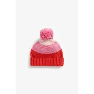 Mothercare Striped Knitted Bobble Hat