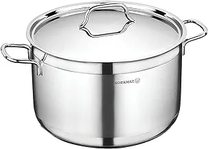 Korkmaz stainless steel pot alfa Silver 26cm 1025