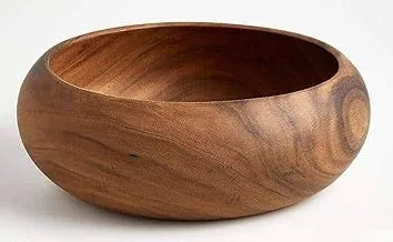 بولة خشب بومبيه سرسوع صغير/HayahWood Dark Wooden Pompie Bowl Small