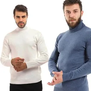 Caesar Bundle Mens Wool Pullover With High Neck Two Pieces