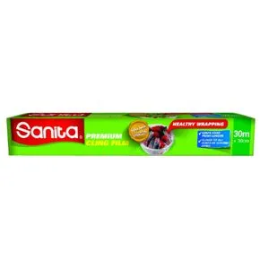 Sanita Premium Cling Film Paper Food Wraps - 30 Meters