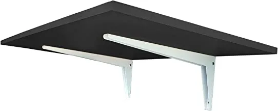 Home gallery Wall Mounted folding Drop Leaf Desk 120 x 60 cm Black