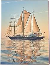 Canvas Wall Art, Abstract Framed Portrait of Sailing ship race. Cruises and yachting 120 W x 80 H x 2 D