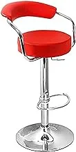 Adjustable bar chair, red,