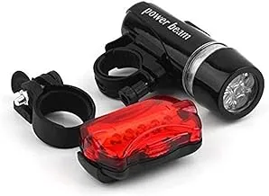 Waterproof safety rear 5 leds bike front head light