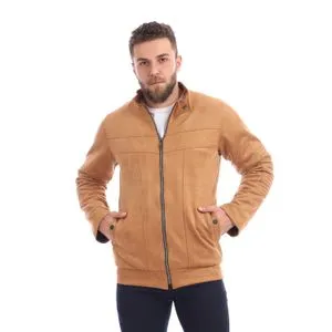 Caesar Mens Chamois Jacket With Zipper