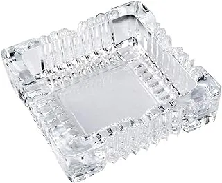 Glass ashtray,uotyle square crystal glass smoking ashtray european living room office bar indoor restaurant decoration cigar ashtray men gift,small