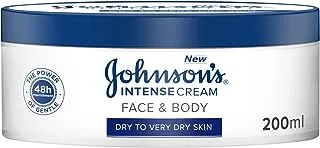 JOHNSON’S Intense Face & Body Cream, Dry to Very Dry Skin, Intense Nourishment, 200ml