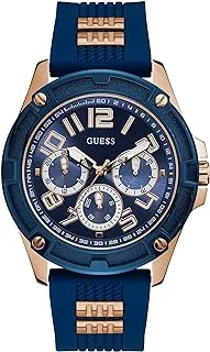 GUESS Watch for Men, Quartz Movement, Analog Display, multi Silicone Strap-GW0051G3