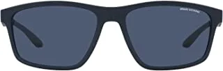 A|X Armani Exchange Mens Ax4122s Sunglasses, Matte Blue/Dark Blue, 59 mm