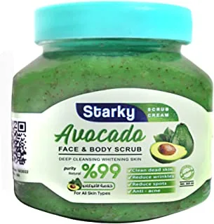 Starky scrub cream face & body scrub deep cleansing whitening skin with avocado for all skin types-300ml