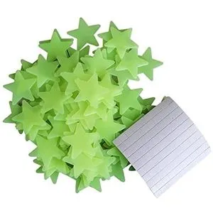 Plastic 3D Stars Glow In The Dark Stickers Night Wall