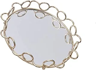 Brass 3-piece round trays set, gold dodo-no-38-large