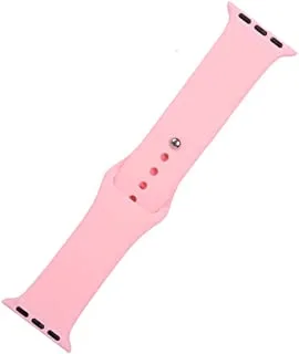 Generic Silicon Waterproof Wide Watch Replacement Strap Compatible For Watch 38MM, 40MM Or 41MM - Light Pink