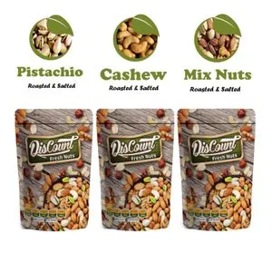 Discount Nuts Roasted & Salted Mix Nuts + Pistachio + Cashew - 500gm