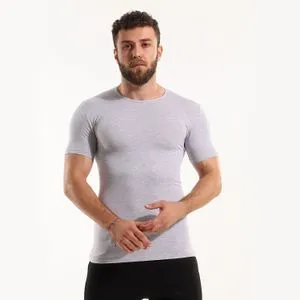 Cottonil Cotton Stretch Round Neck Heather Grey Undershirt