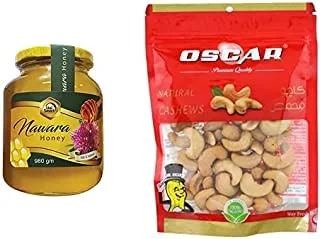 Nawara Honey 980 gm - Natural 100% & free Oscar Natural Cashews, 120 grams