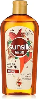 Sunsilk Natural recharge, Hair oil, with almond and Castor oil, for protection against hairfall 250ML