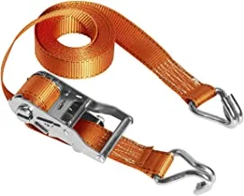 Master Lock 3211EURDAT FastLink Ratchet Strap with J Hook, Orange, 4,5m x 35mm Strap