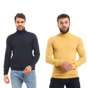 Caesar Bundle Mens Wool Pullover With High Neck Two Pieces