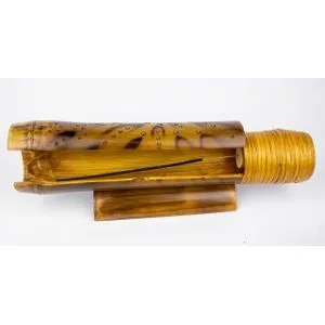 Ebda3 Men Masr Pressable Wooden Bamboo Incense Holder - Brown