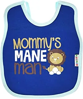 Mix&Max Cotton Bib Printed Lion For Boys-Blue&Baby Blue