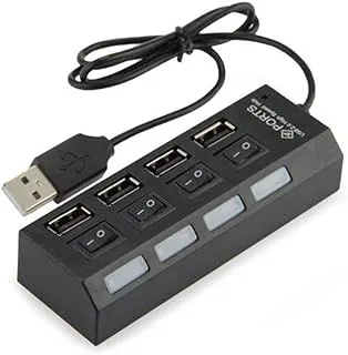 Speed Mini 4 Port USB Hub USB 2.0 Hub For Laptop PC Computer. Accessories BLACK