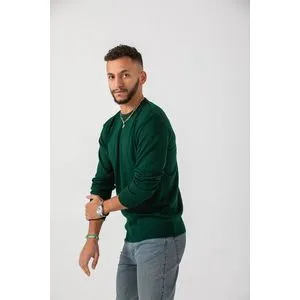 Dress Code Round Neck Pullover In Green