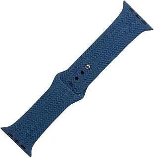 Generic Silicon waterproof watch replacement strap compatible for watch 38mm, 40mm or 41mm - blue