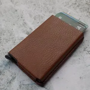 Dr.key Slim Leather Wallet - RFID Blocking - Quick Card Access 300-s-grhavan