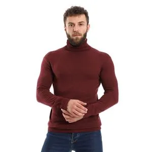 Caesar Mens Wool Pullover With High Neck