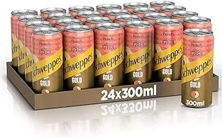 Schweppes Peach Malt Drink, 300 ml - 24 Iron Can