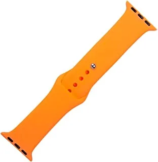 Generic Silicon Waterproof Wide Watch Replacement Strap Compatible For Watch 38MM, 40MM Or 41MM - Light Orange