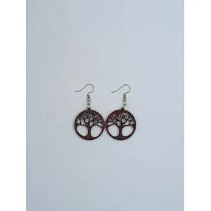 Tree Earrings - Brown