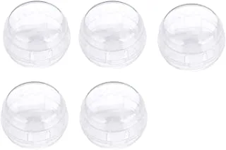 Anwangda pack of 5 stove knob covers, gas stove safety button covers, child-safe clear viewing hob knob covers, oven and stove knob protection, universal child-safe hob protection (clear)