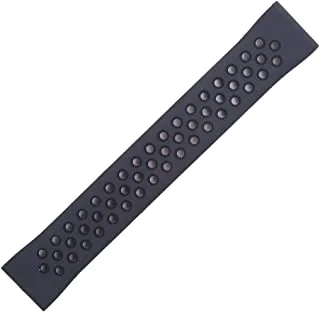 Generic Silicon waterproof breathable watch replacement strap compatible for watch 22mm - black