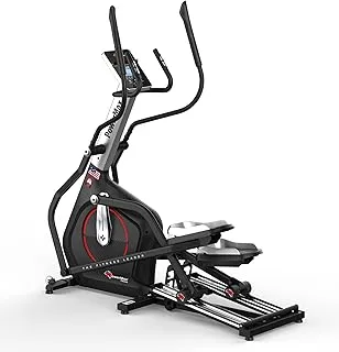 PowerMax Fitness EC-1800 مدرب بيضاوي تجاري مع تطبيق بلوتوث ، طول خطوة قابل للتعديل لتمارين القلب