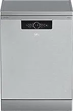 Beko Dishwasher 60 cm 6 program 15 person - Inox - LED Display - (CornerIntense)-Hygiene -SteamGloss-Fast+ - Half load- Inv.