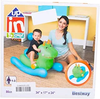 Generic Bestway inflatable dinosaur design with handles for kids - multi color