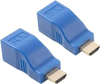 محول موسع HDMI من LDOC ، محول من HDMI إلى RJ45 Ethernet Network Over by Cat5-e / 6 كابل مقسم 1080p حتى 30 متر / 98 قدمًا للتلفزيون عالي الوضوح HDTV DVD PS4 STB ، 100 قدم