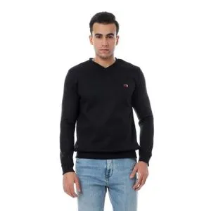 Caesar V NECK Sweatshirt - Black