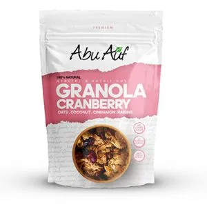 Abu Auf Crispy Granola With Cranberries And Raisins - 350 Gm