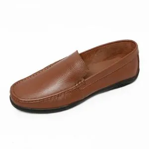 Roadwalker ARL7-Genuine Leather Stitch Detail Slip On Shoes For Men-Havan-42