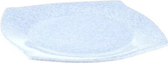 Pure 136193 Melamine Granite Square Flat Plate For Home And Restaurant - Baby Blue