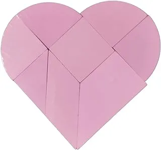 Pink small wood heart shape puzzle assembly toy