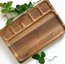 اورديفر صينيه مستطيل خشب سرسوع/HayahWood Divided Wooden Plate - Rectangle