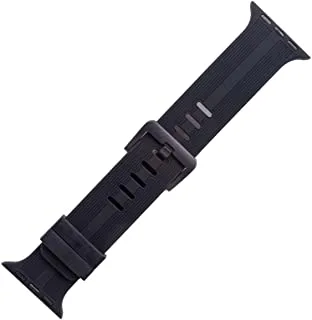 Generic Silicon Waterproof Watch Replacement Strap Lines Design Compatible For Watch 38MM, 40MM Or 41MM - Black