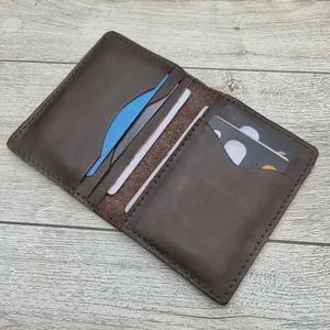 Dr.key Genuine Leather For Men - Bifold Card Wallets -1007LM-plbrown